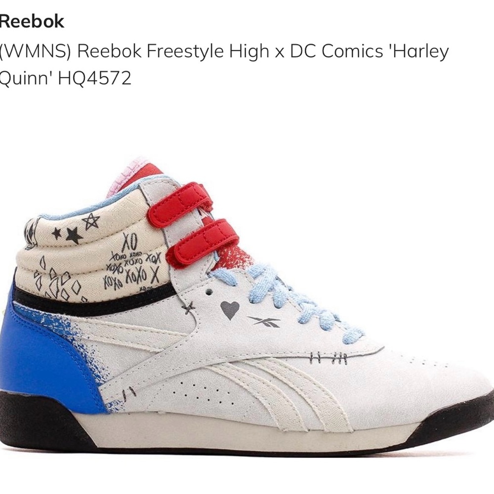 Reebok Freestyle High x DC Comics 'Harley Quinn' Sneakers